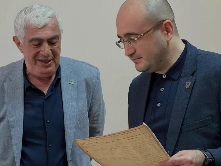 Министр юстиции Анри Барциц поздравил Романа Гвинджия с назначением на должность Руководителя Государственного архивного управления